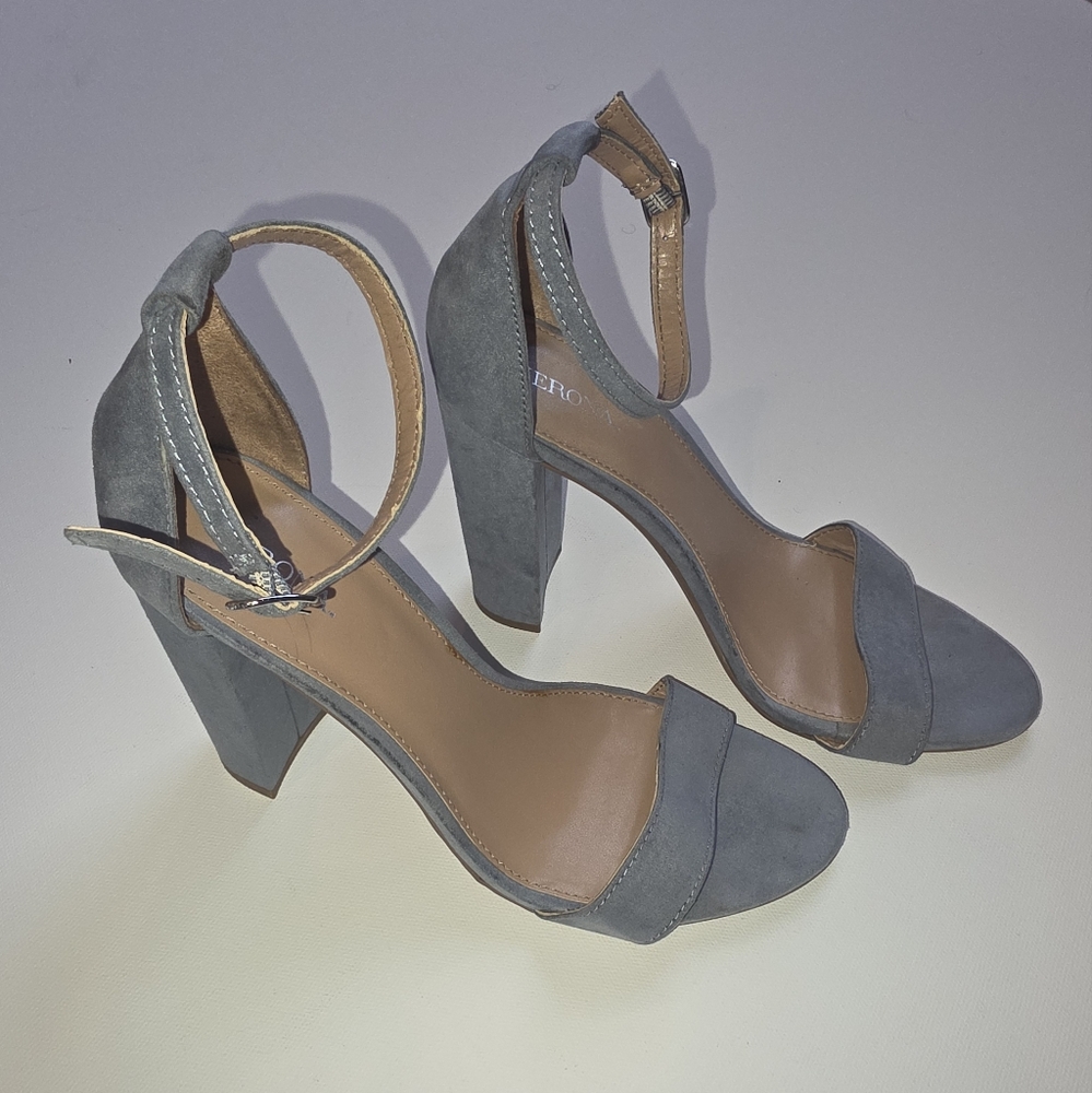Merona Light Blue Ankle Strap Heels 7.5